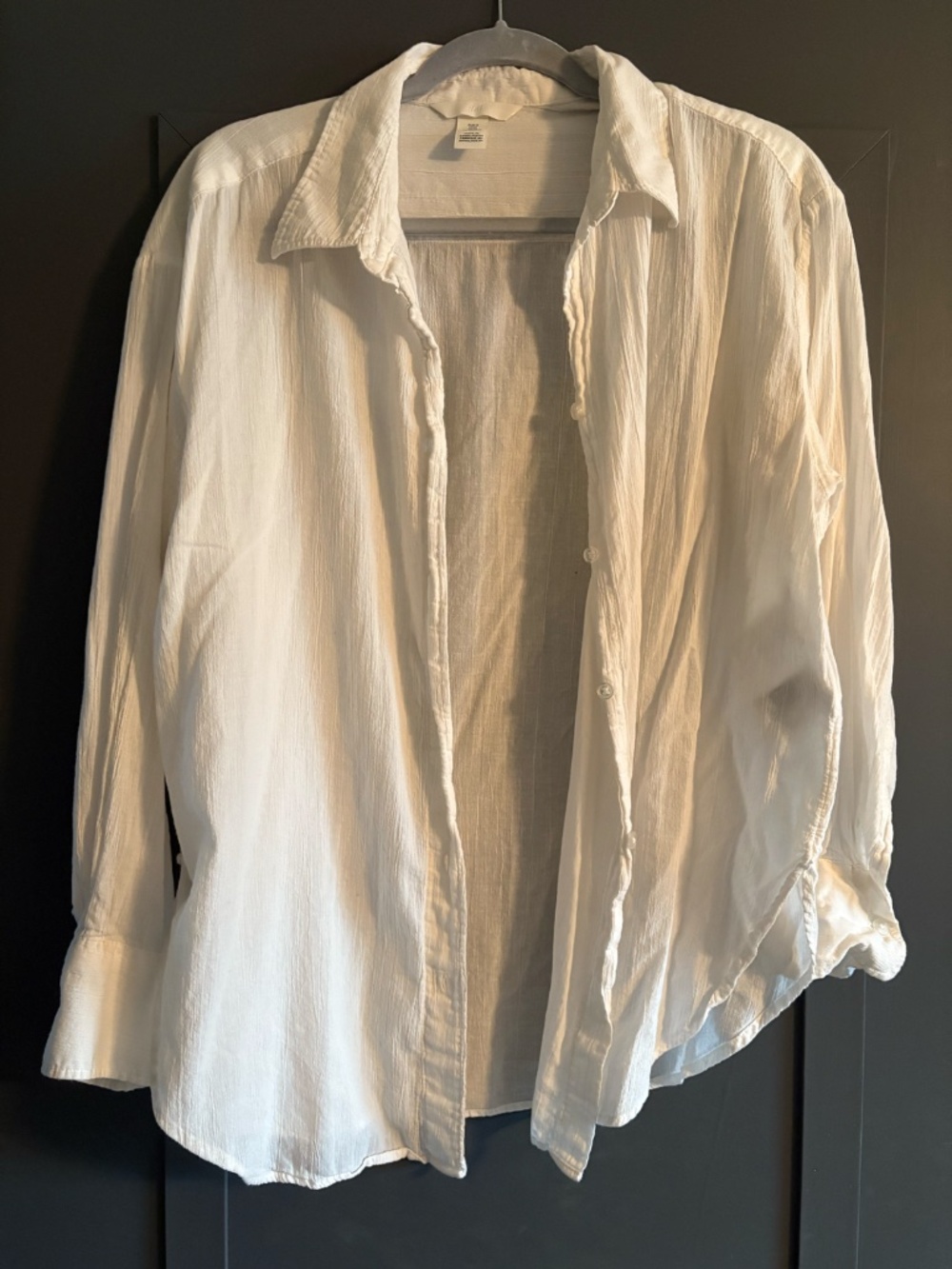 Womens White Linen Shirt - Picture 2 of 6